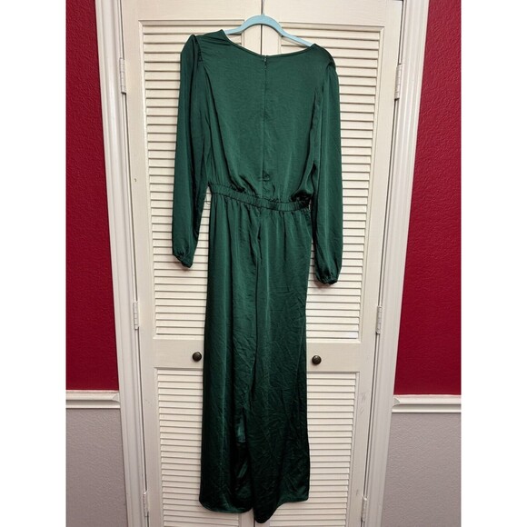 Nordstrom Modal Sleeve Jersey Knit Smocked Maxi Dress Green SZ M - Picture 4 of 6